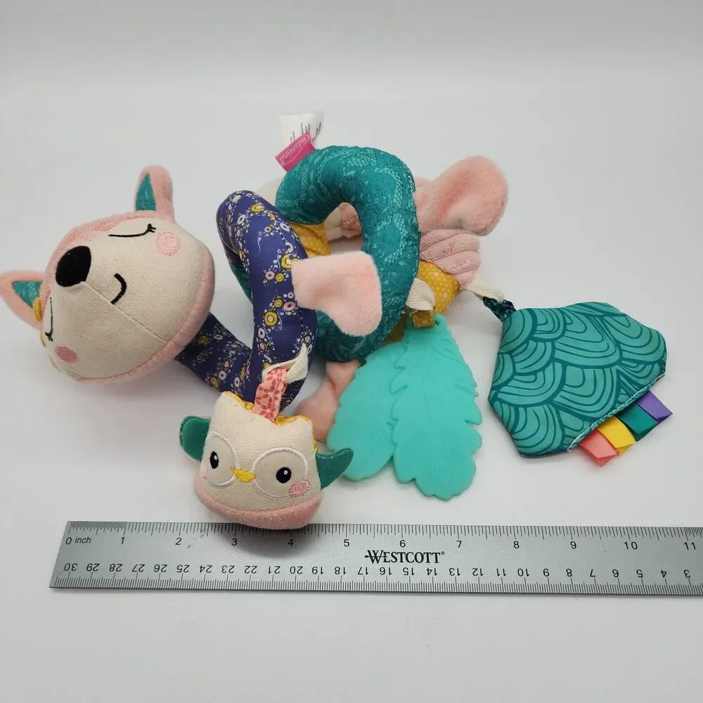Infantino Go GaGa Spiral Car Seat Activity Toy Pink Fox Car Seat Toy Unisex